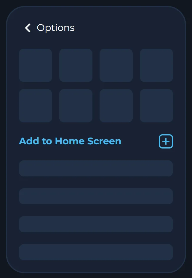 Add to Home Screen option in the iPhone Share menu